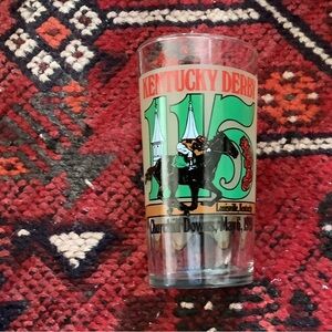 Vintage 1989 Official KENTUCKY DERBY Churchill Downs Glass Horse Racing